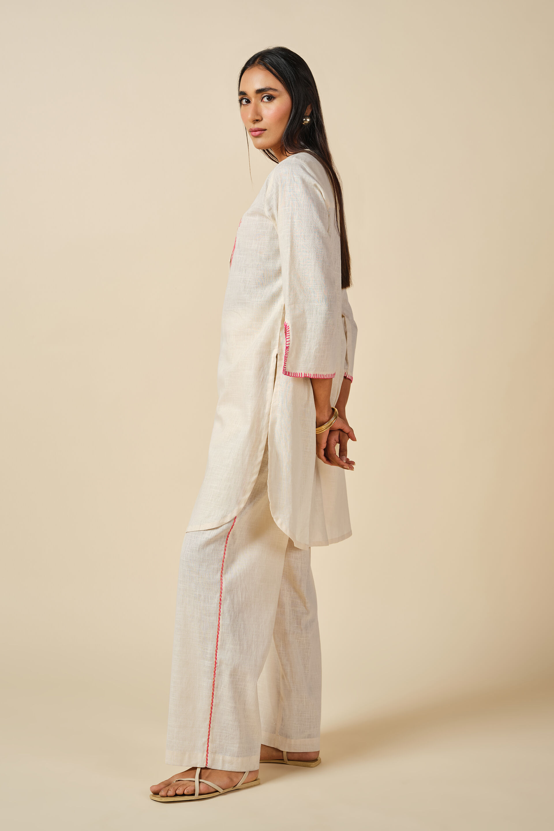 Flower Noor Co-ord, Cream, image 5