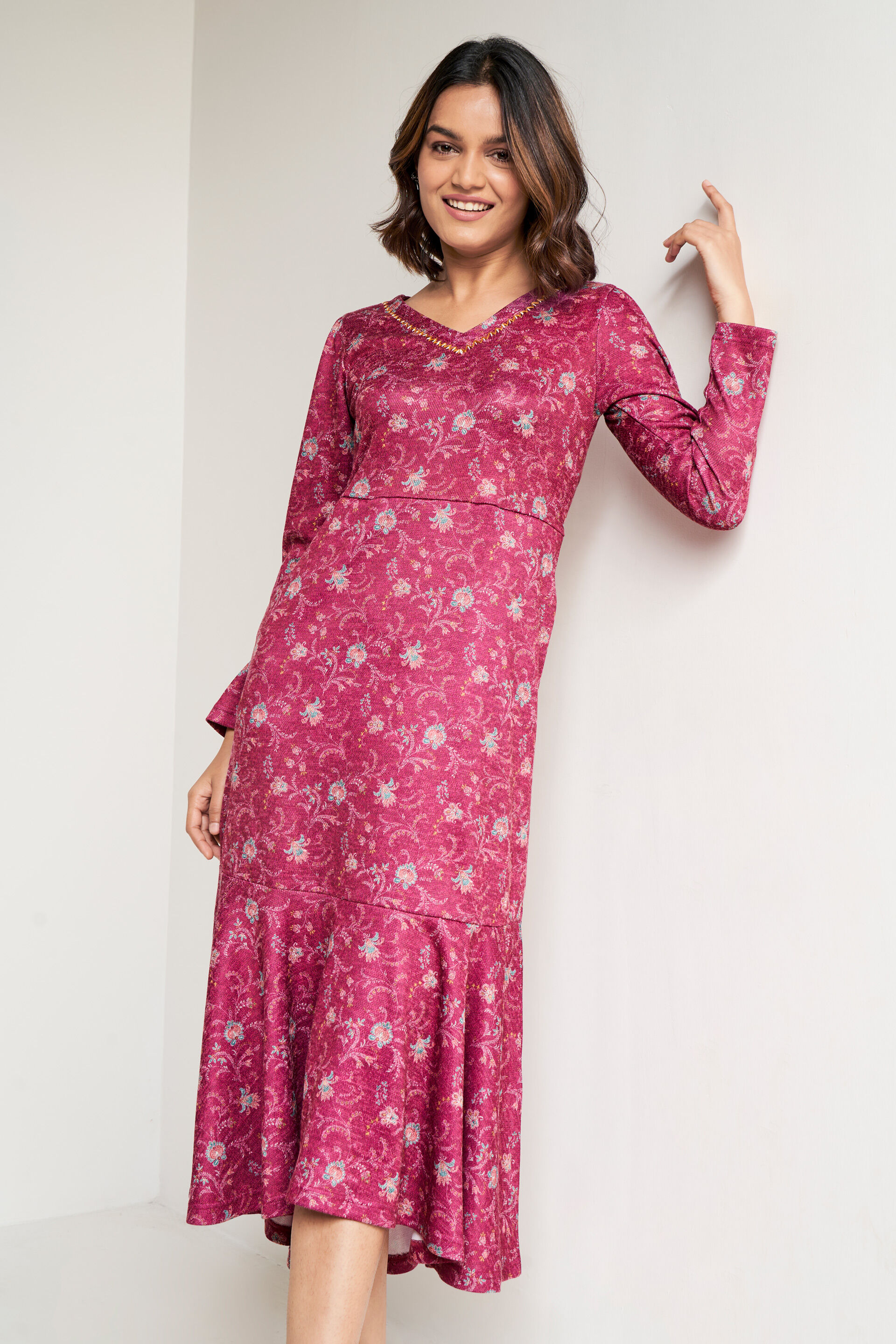 Global desi pink maxi dress best sale