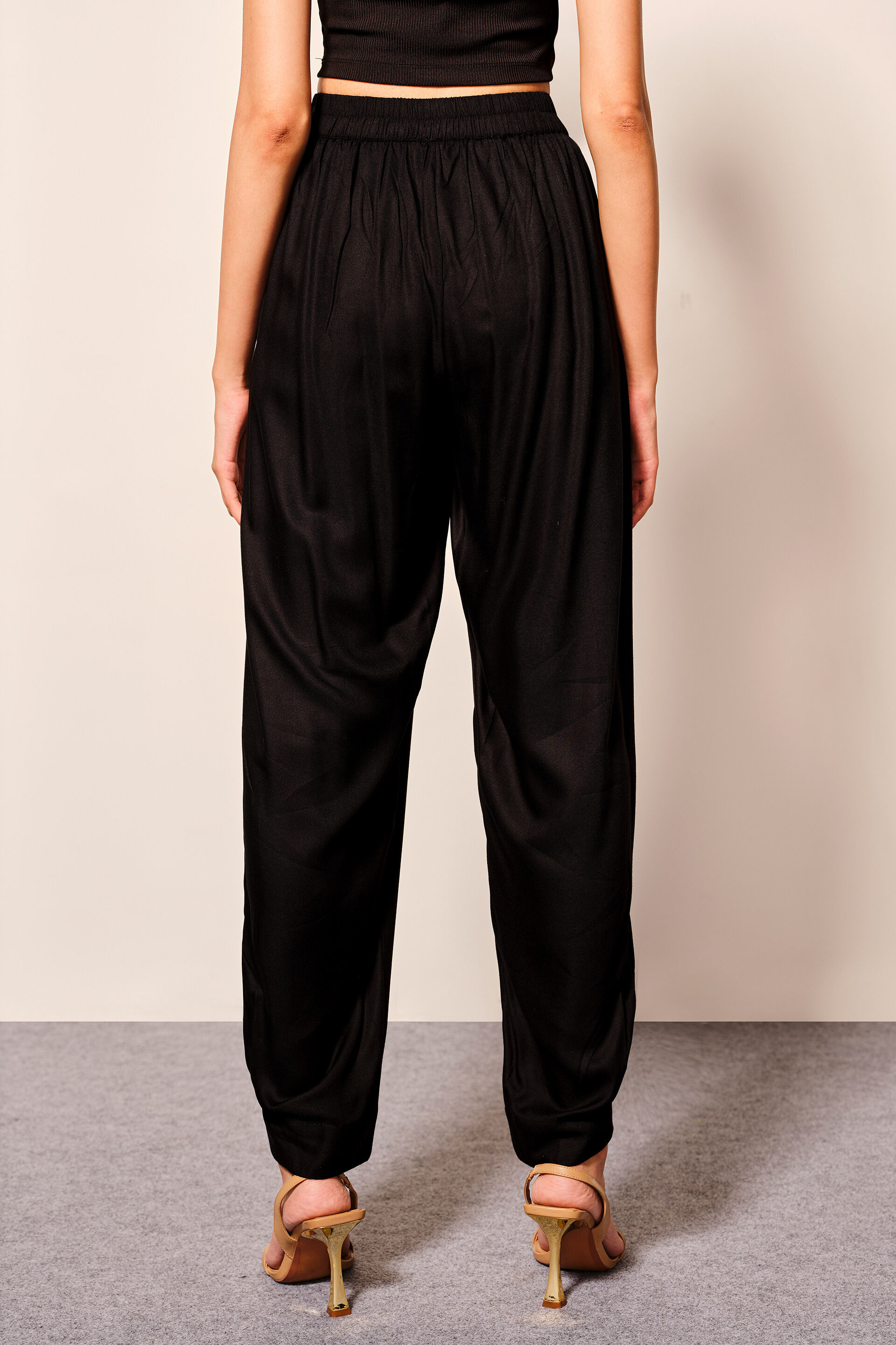 Black Jogger Fit Pants, Black, image 3