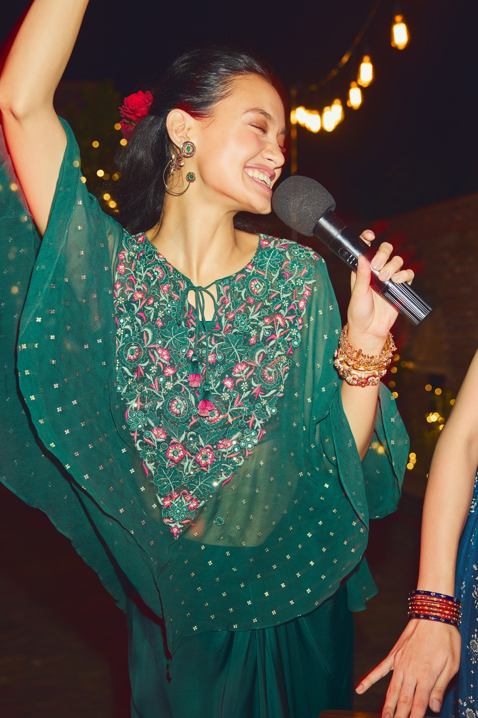 Harihar Co-ord Set, Green, image 3