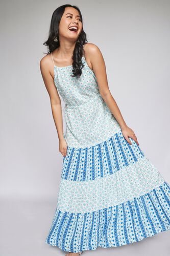 2 - Mint Geometric Fit & Flare Gown, image 2
