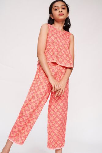 1 - Coral Floral Printed Fit And Flare Suit, image 1
