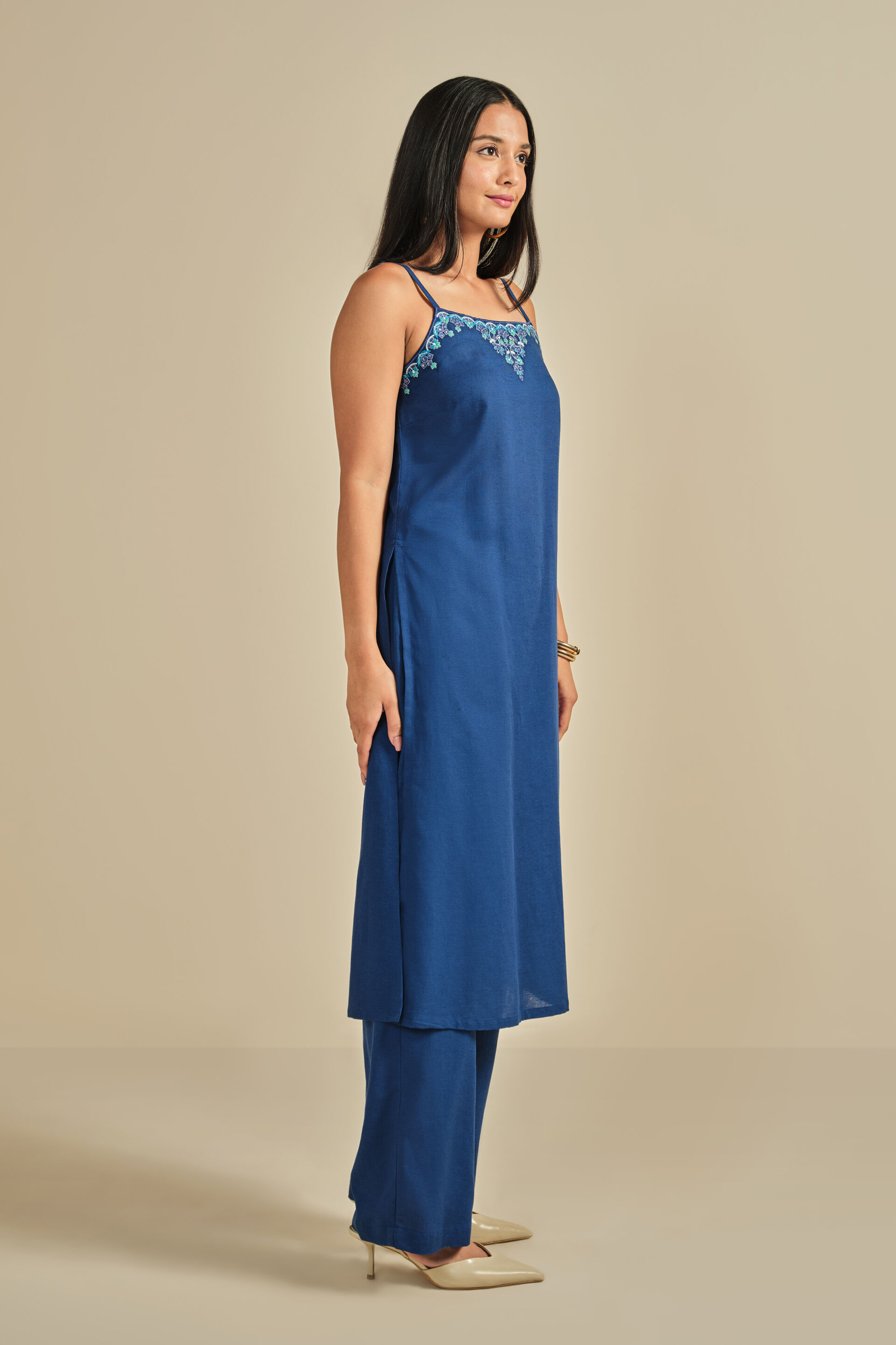 Neel Indigo Kurta Set, Indigo, image 2