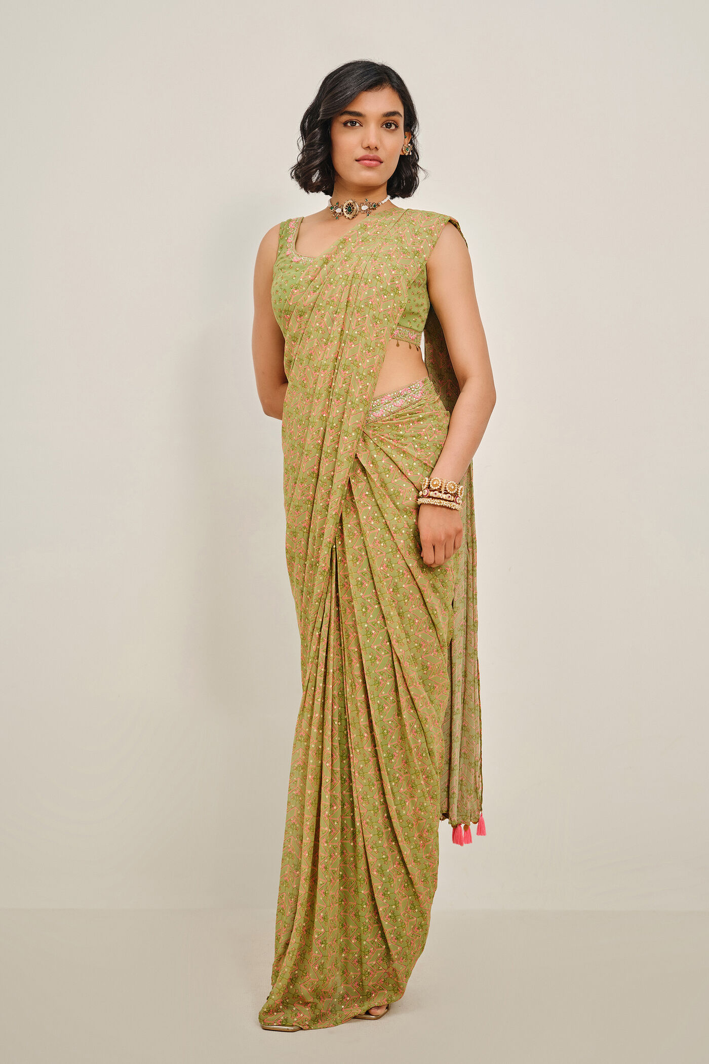 Leher Predraped Saree