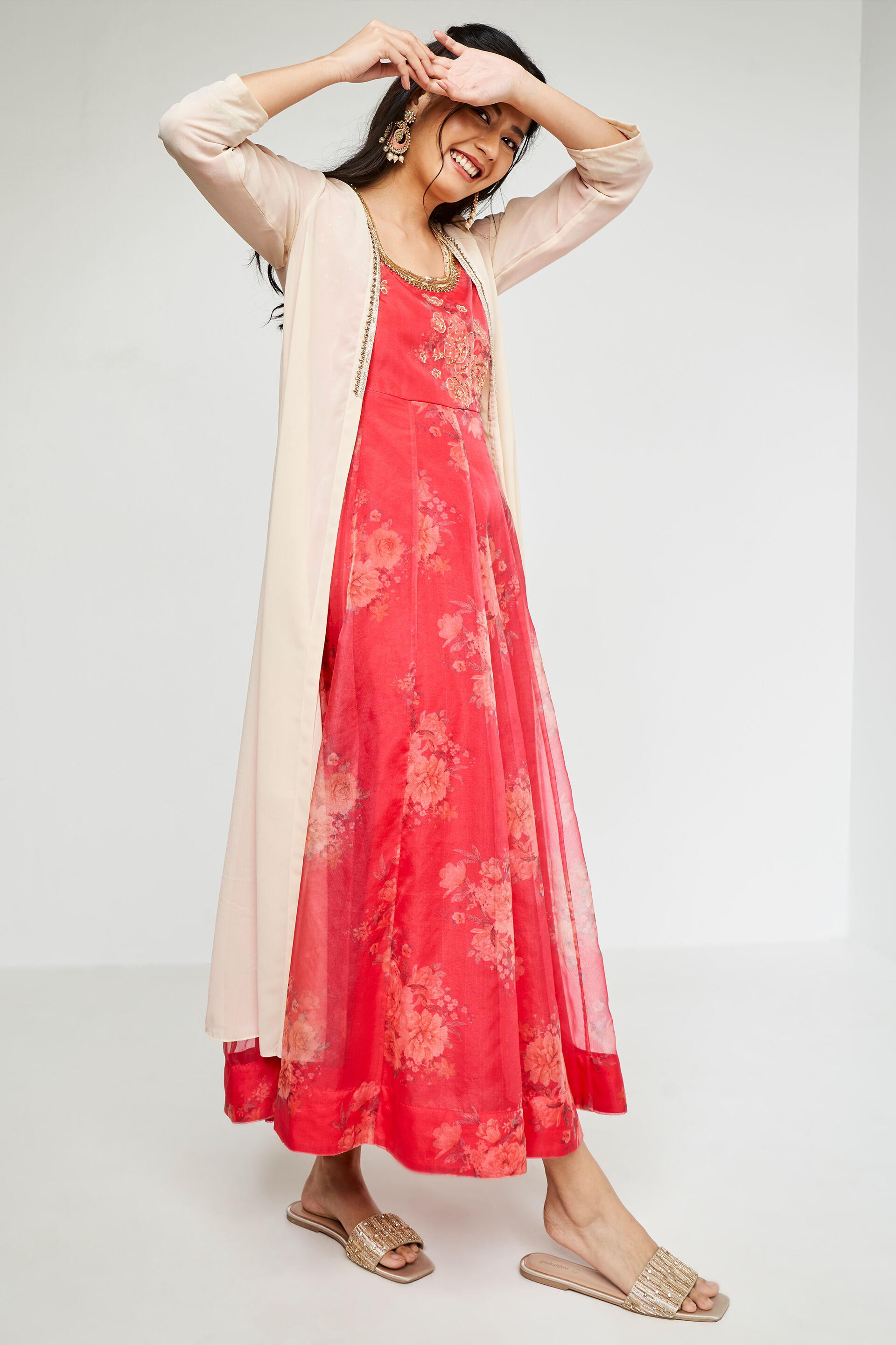 Global desi hot sale red dress