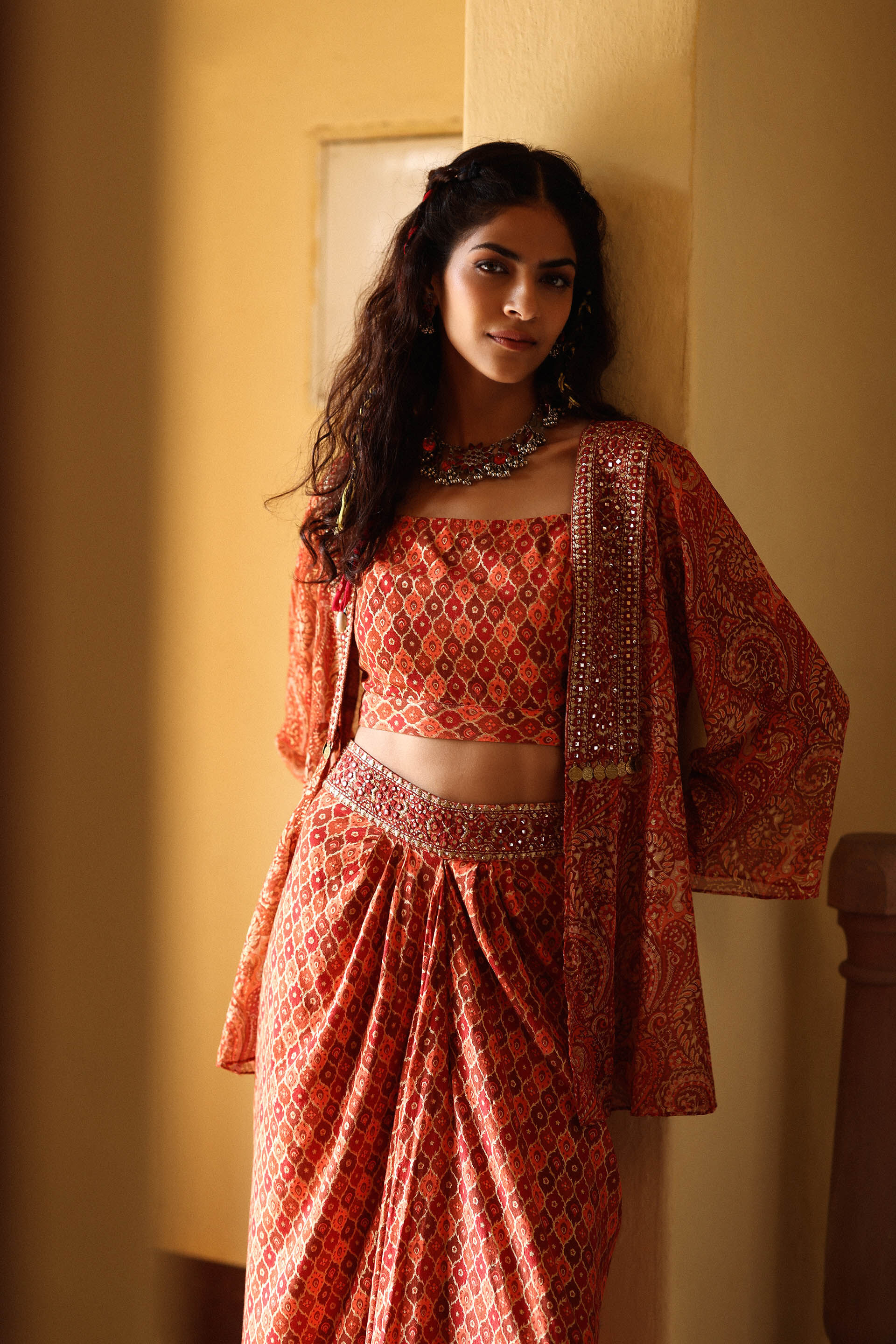 Dillagi Co-ord Set, Rust, image 4