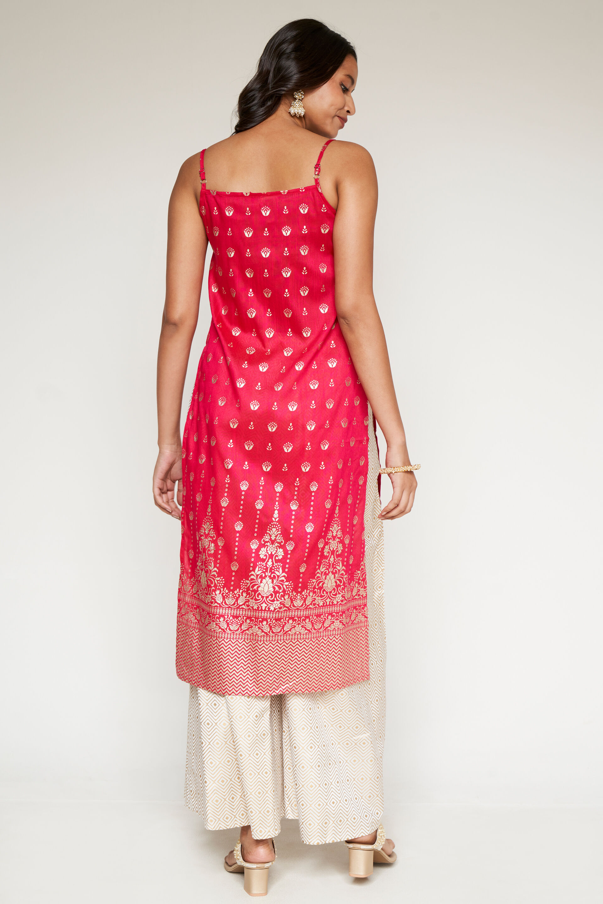 Pink Floral Embellished Straight Set, Pink, image 2