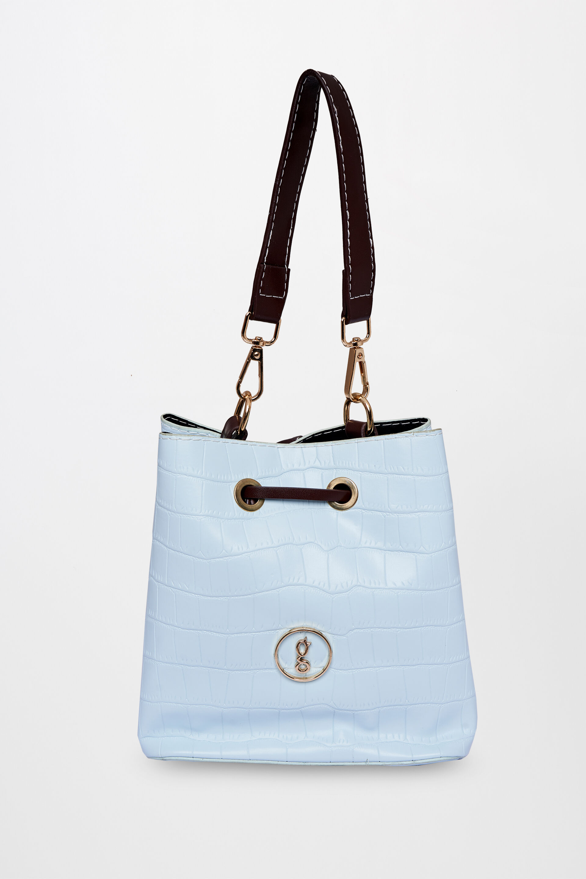 Womens navy top handbag
