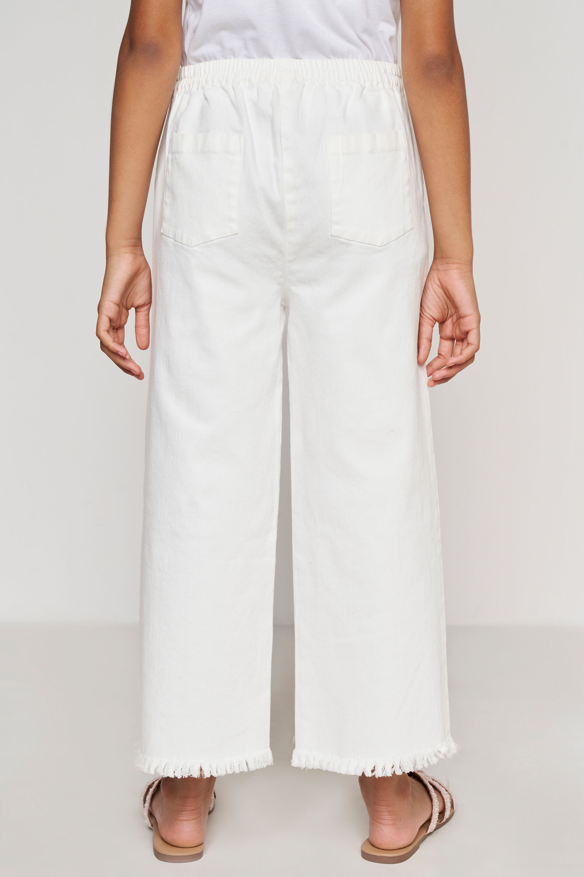 White Solid Straight Bottom, White, image 4