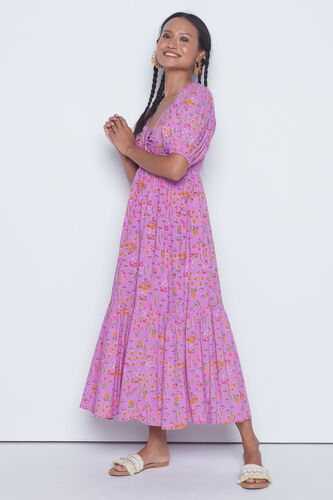 Sadabahar Flared Dress, Lilac, image 3