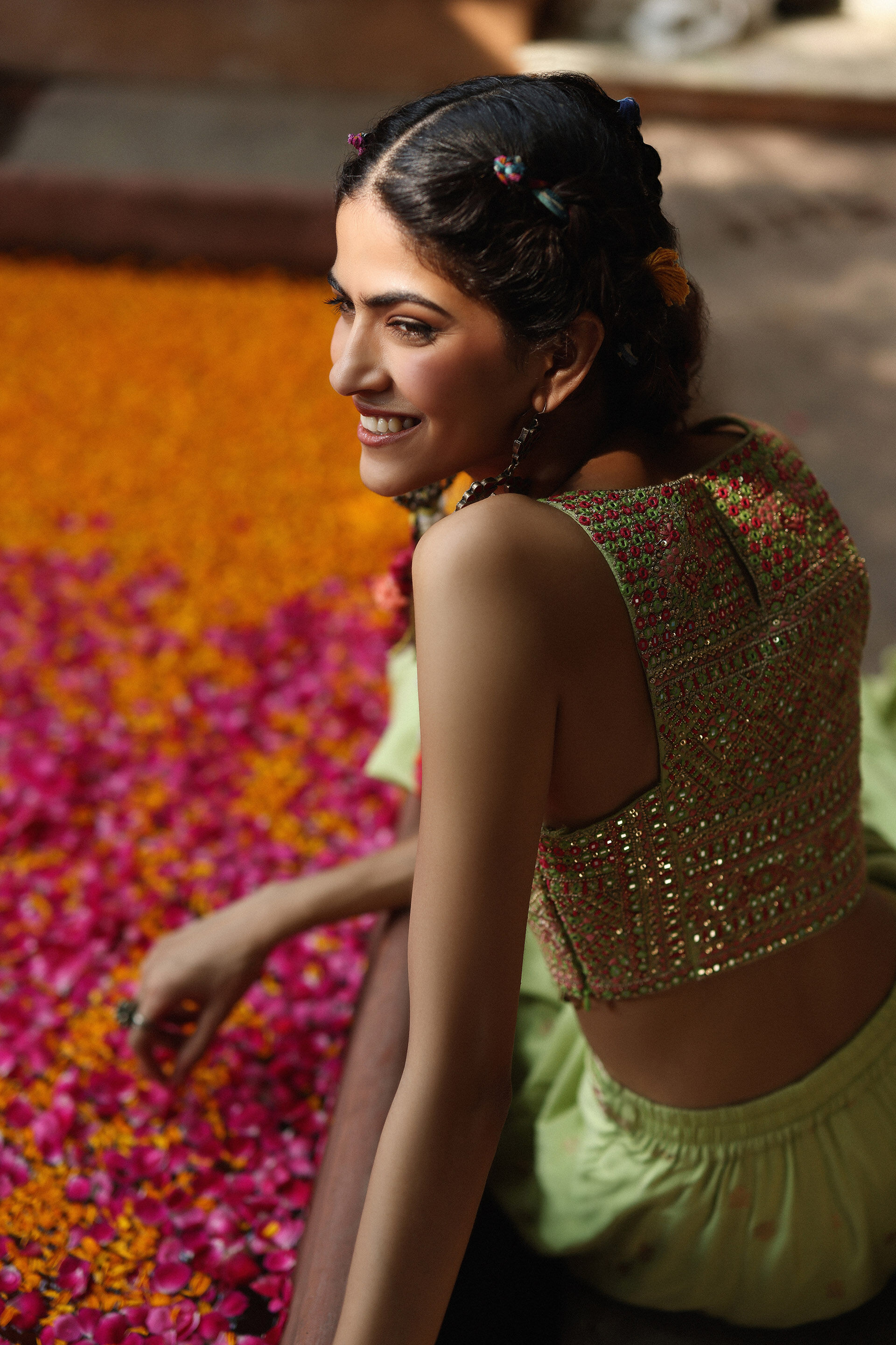 Khatta Meetha Amrud Skirt Set, Lime, image 6