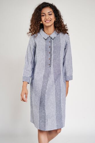4 - Grey Striped Dress, image 4
