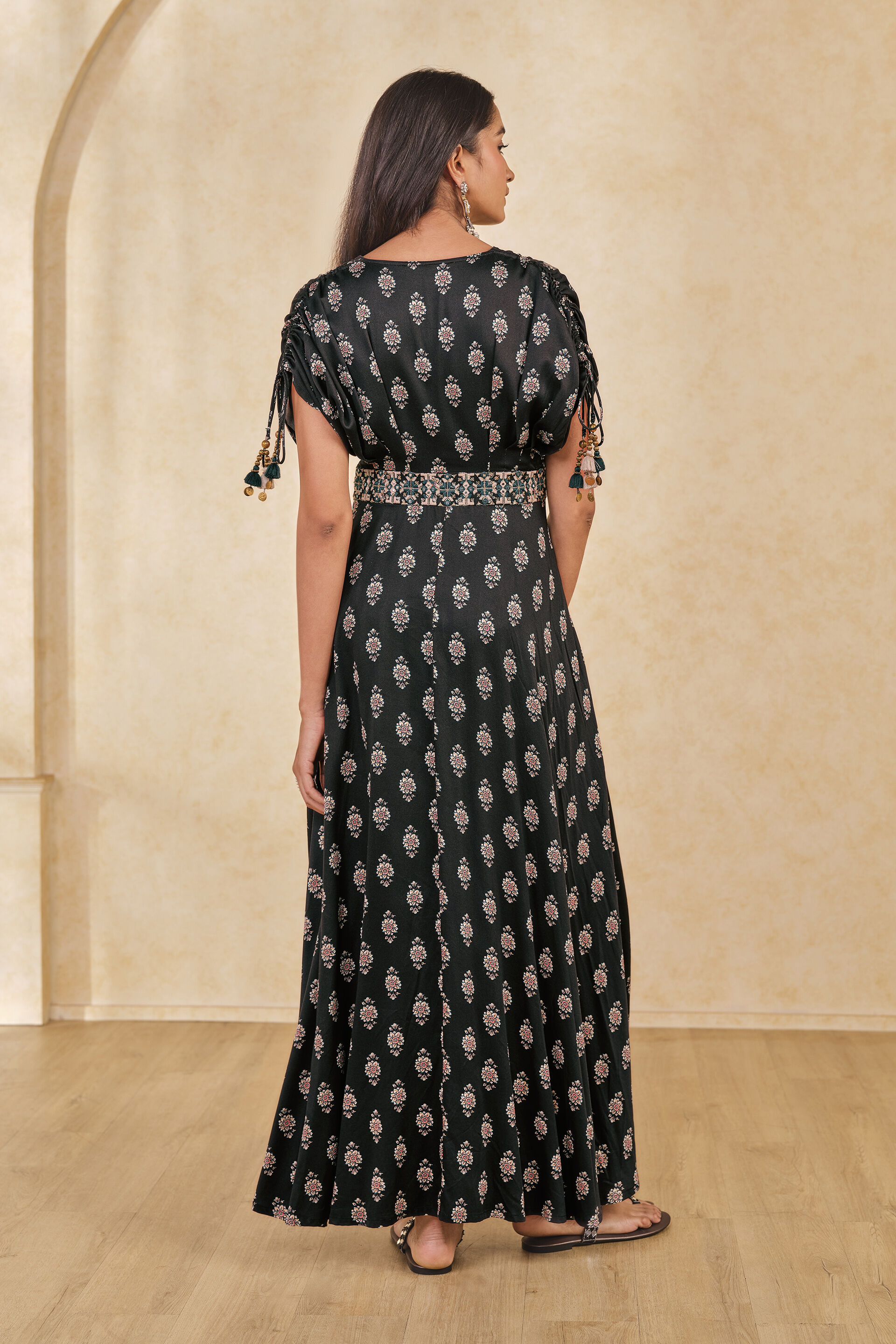 knee length dresses for ladies Desi Halterneck Maxi Dress main image 0