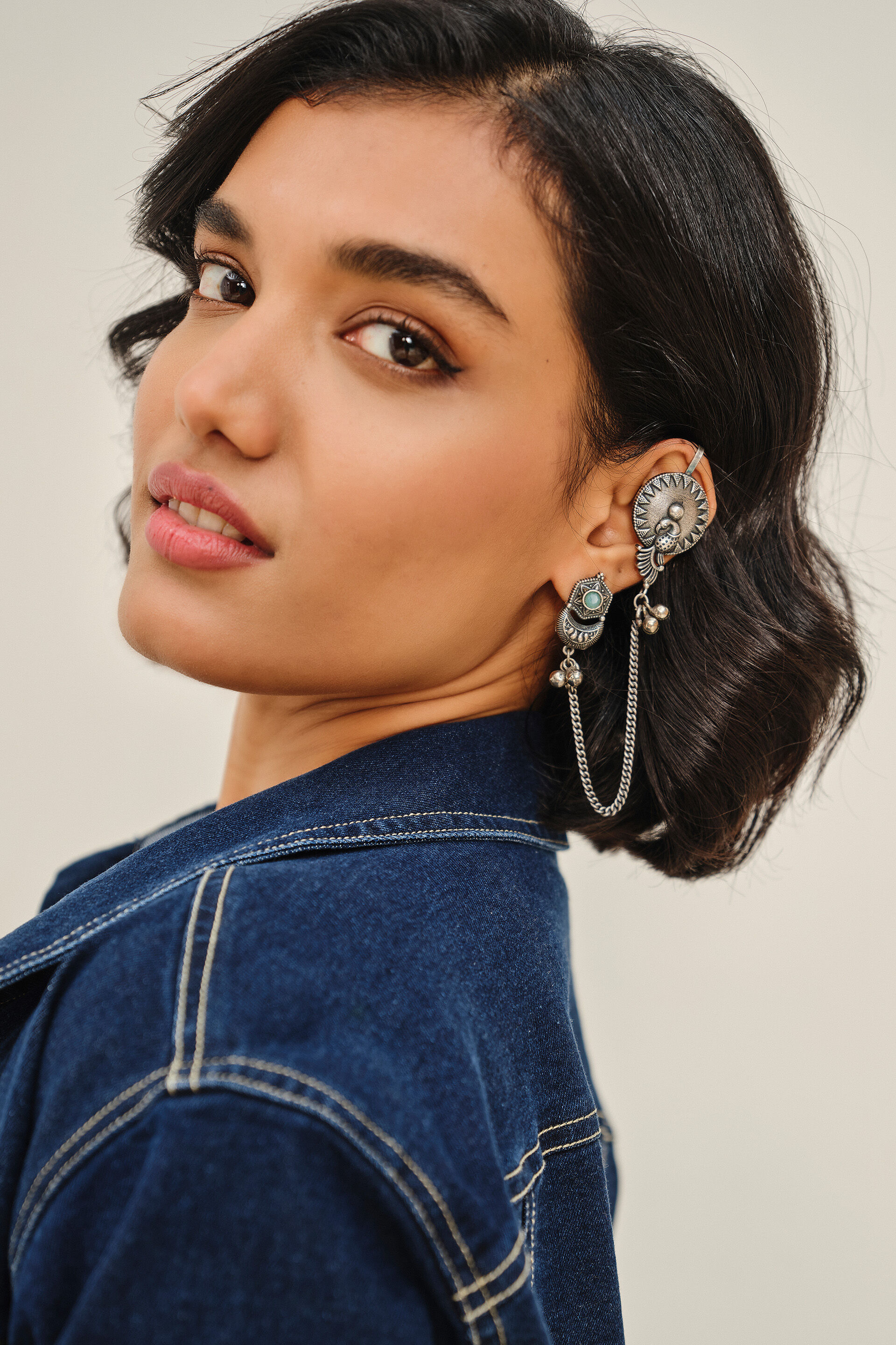 Silver Song Ear Cuffs, , image 3