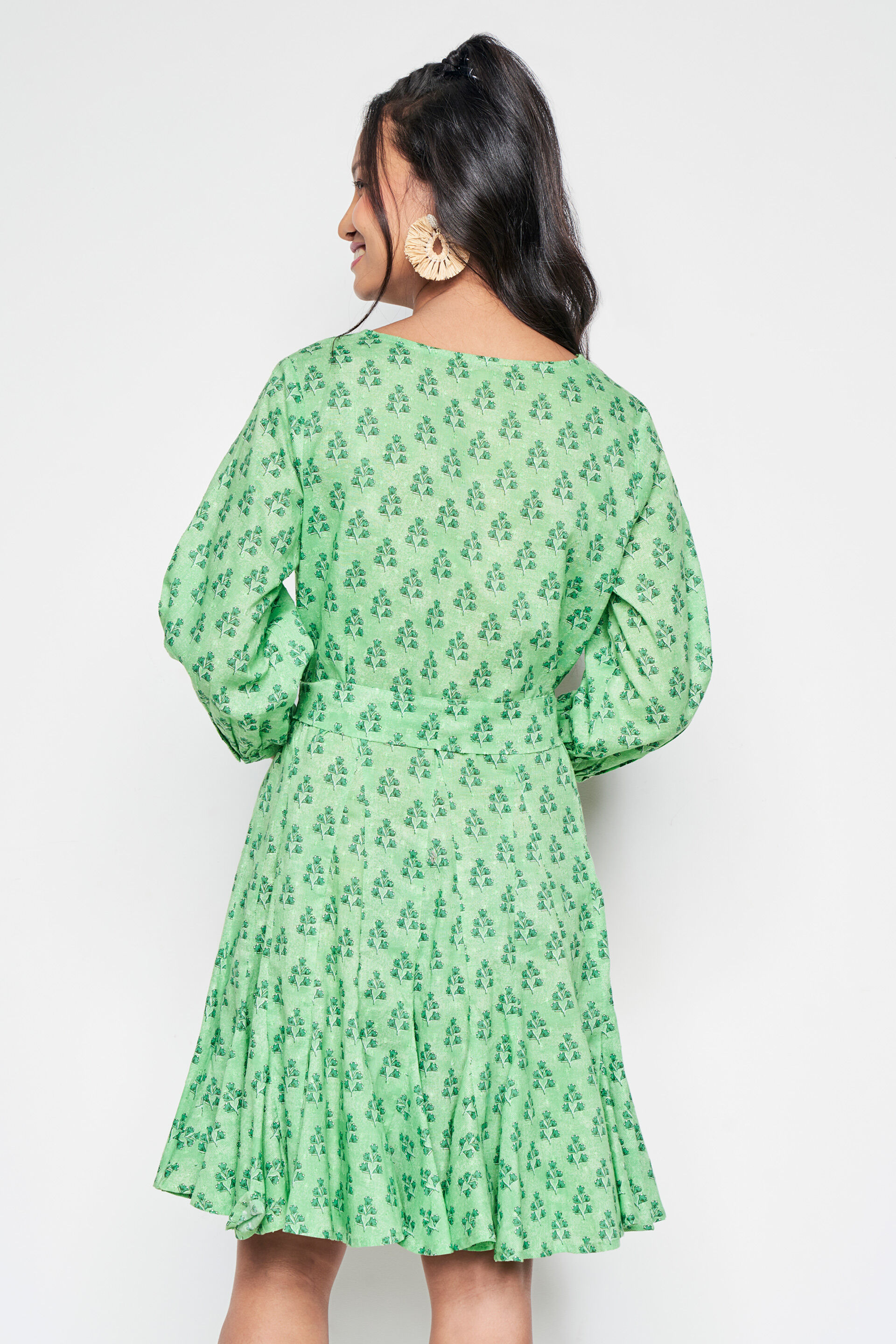 Float Energy Flared Dress, Green, image 7