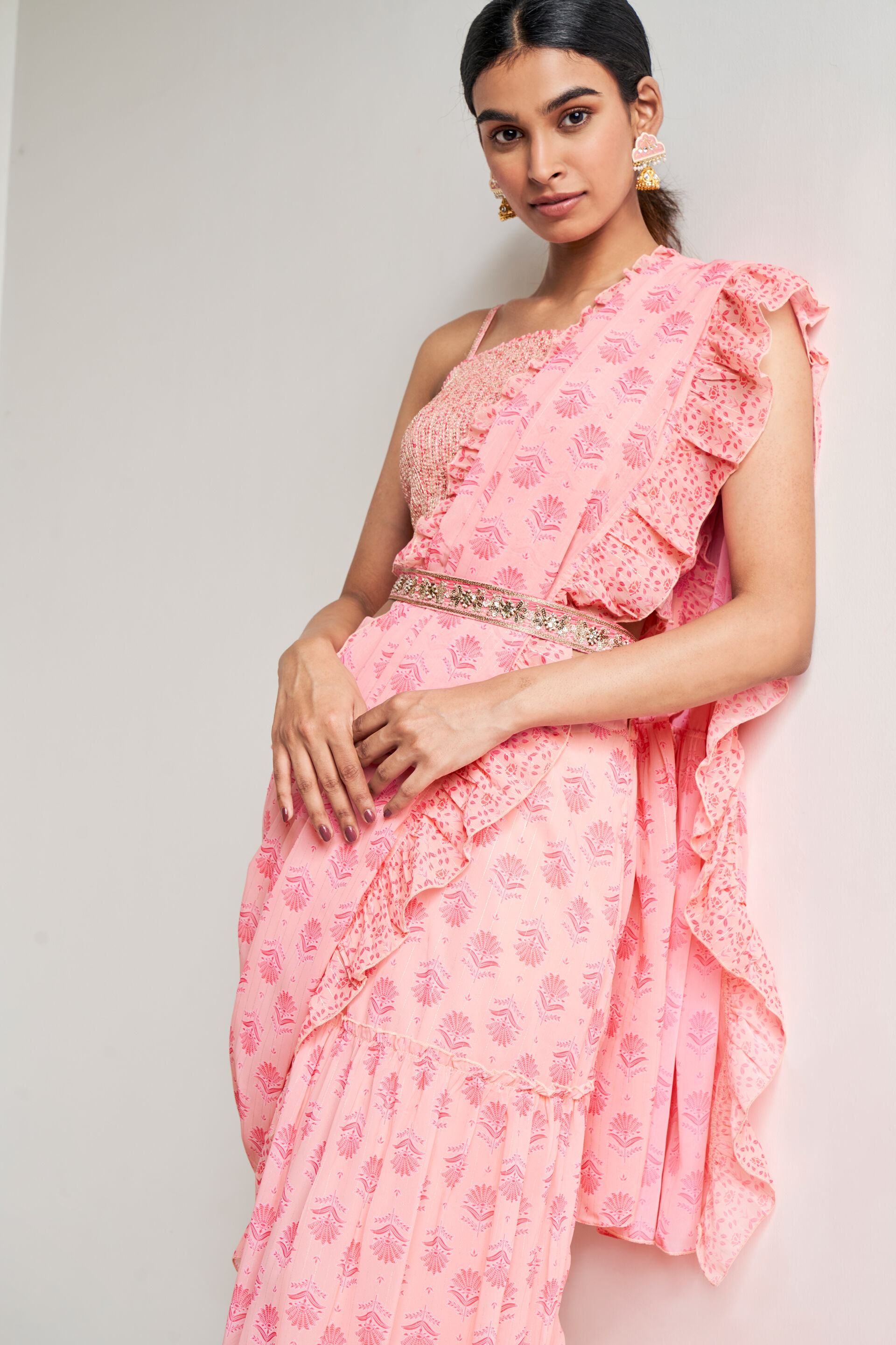 Global desi ready to wear saree discount