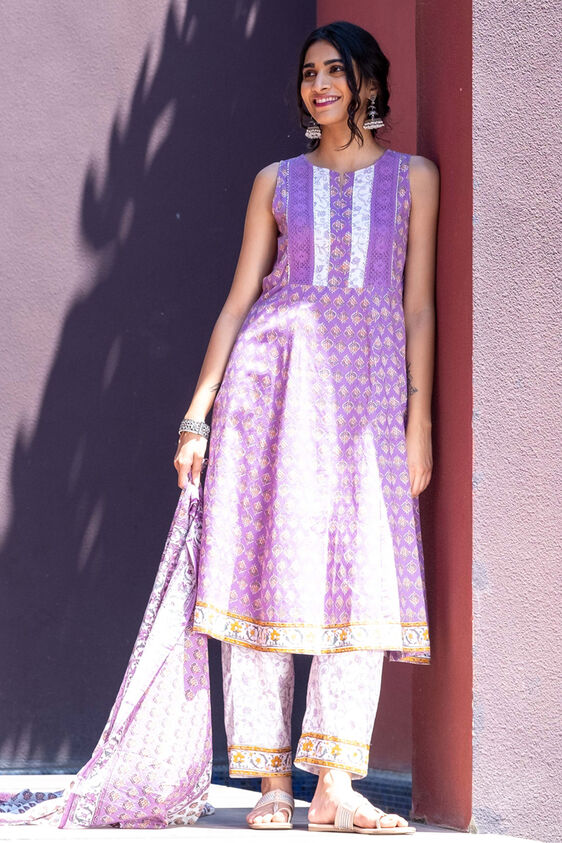 Lilac Floral Suit Set, Lilac, image 1