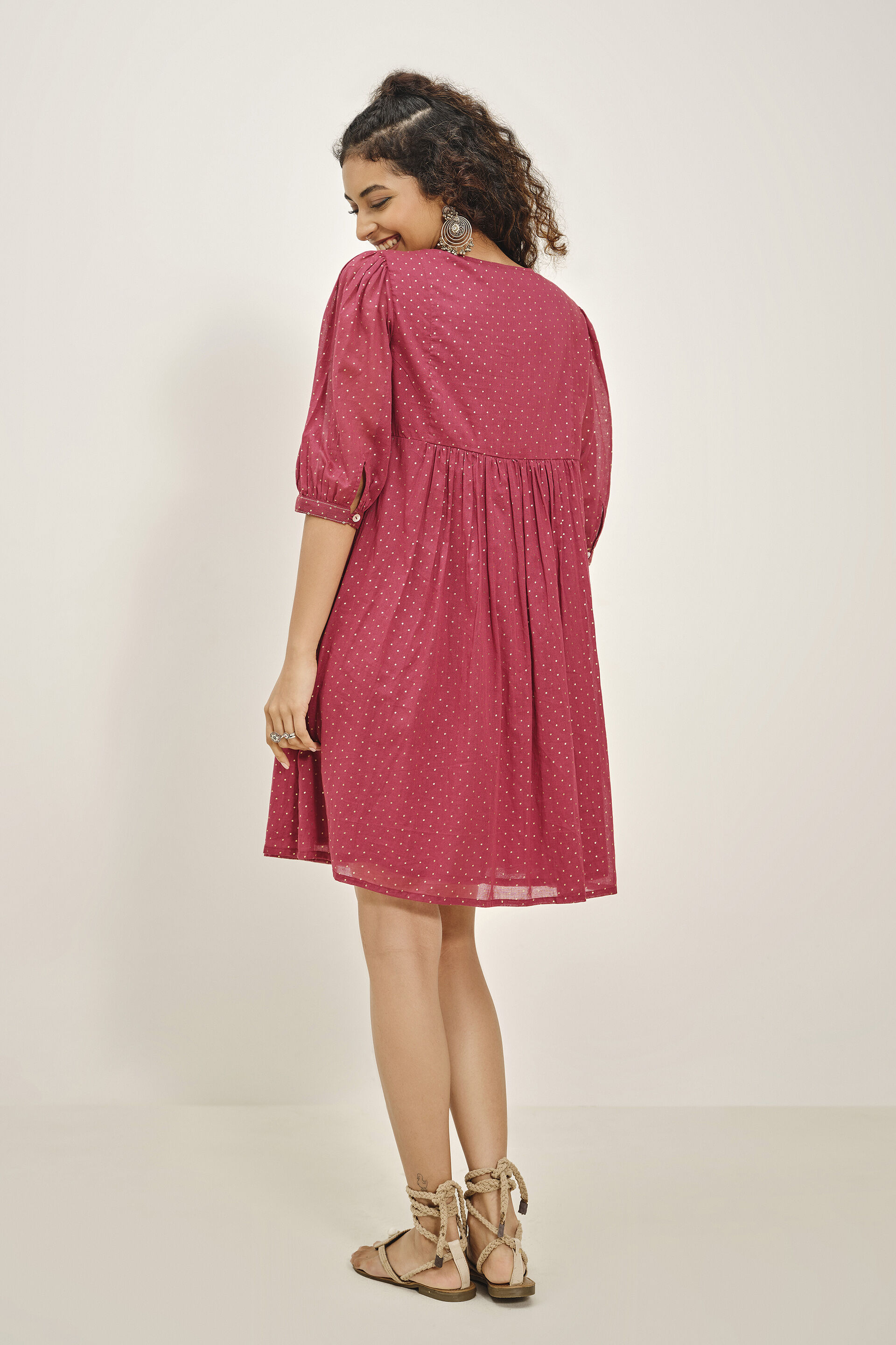 Sunehra Sky Dress, Wine, image 6