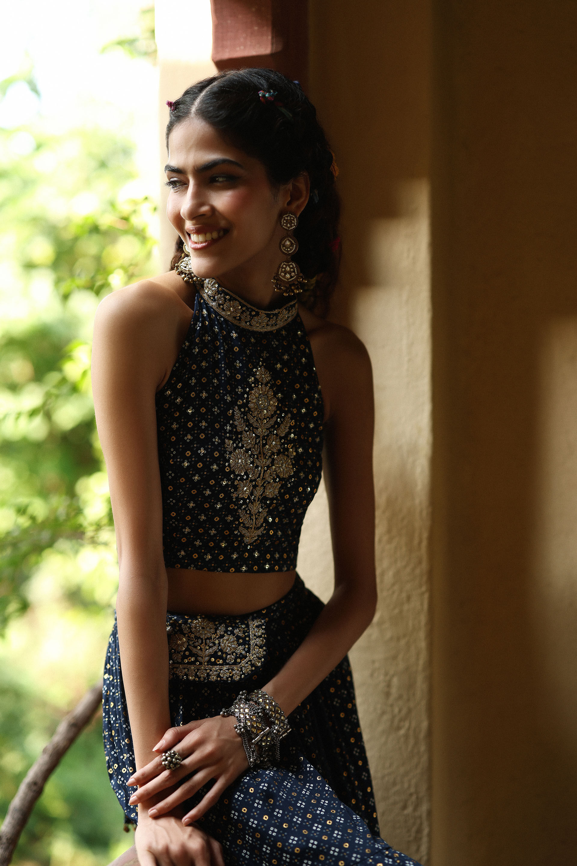 Aatishbaazi Skirt Set, Blue, image 6