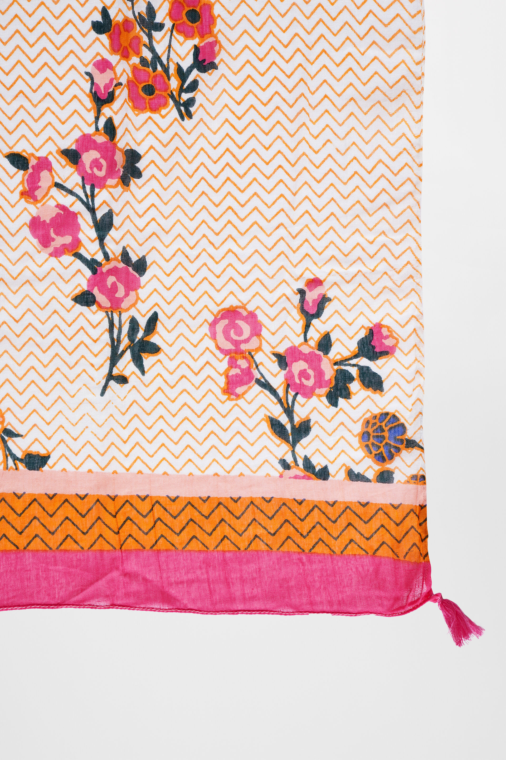 Multi Coloured Cotton Scarf, , image 2