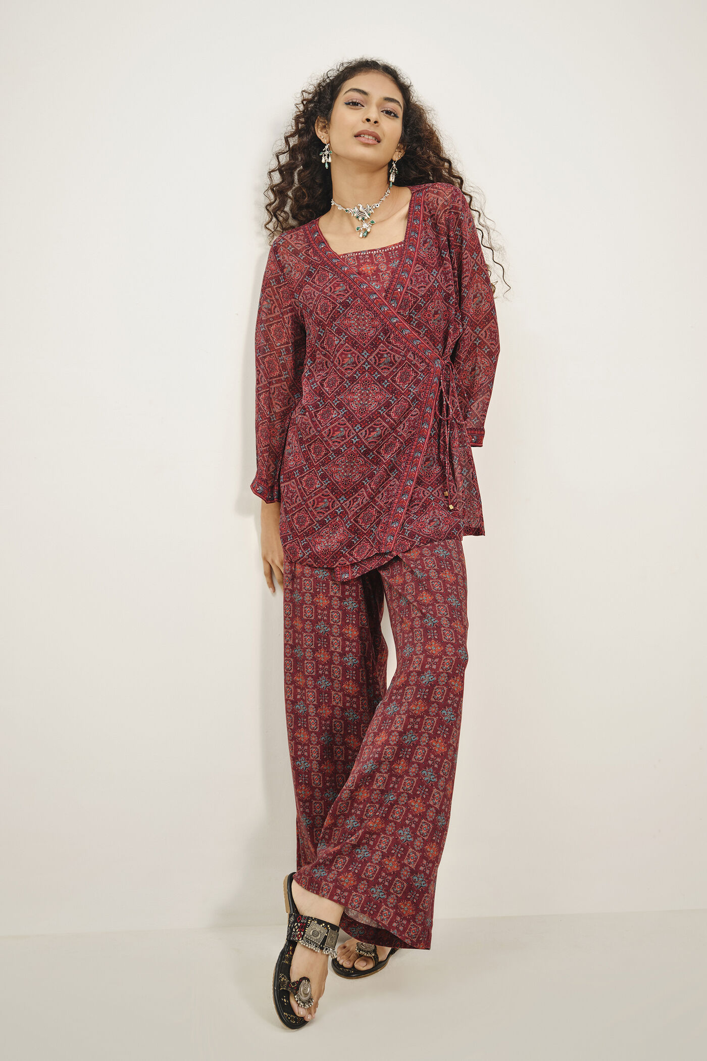 Burgundy Pyaar Co-ord Set