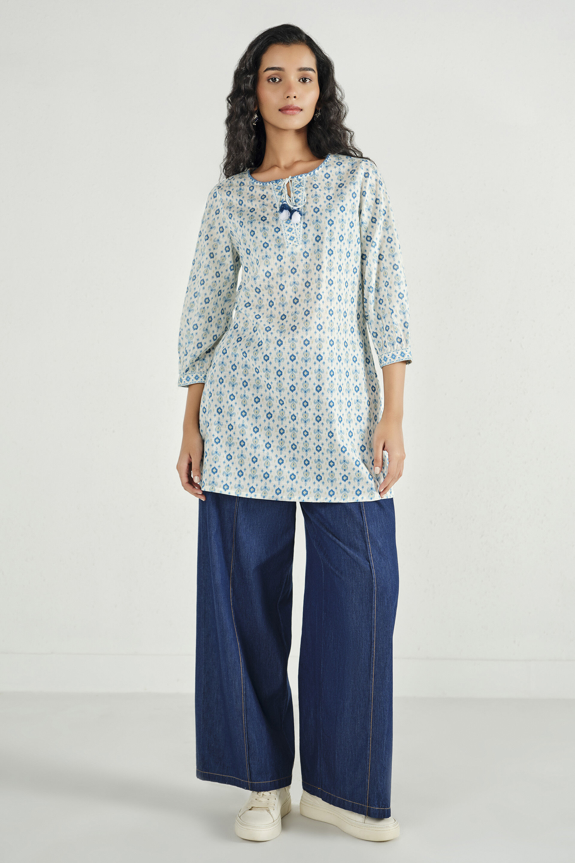 Aneri White Tunic, White, image 2