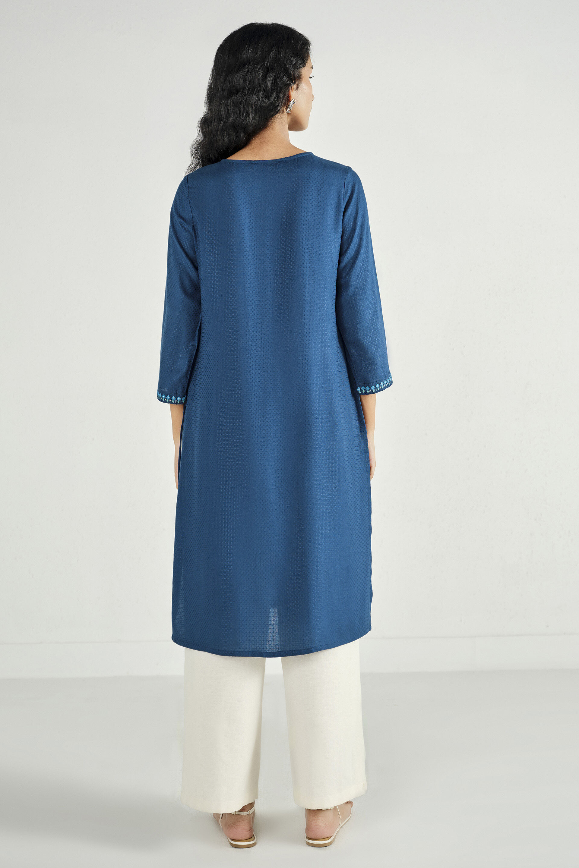 Ruhi Indigo Kurta, Indigo, image 5