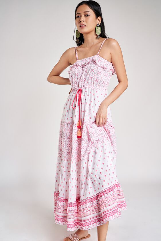 1 - Pink Floral Printed Dress, image 1