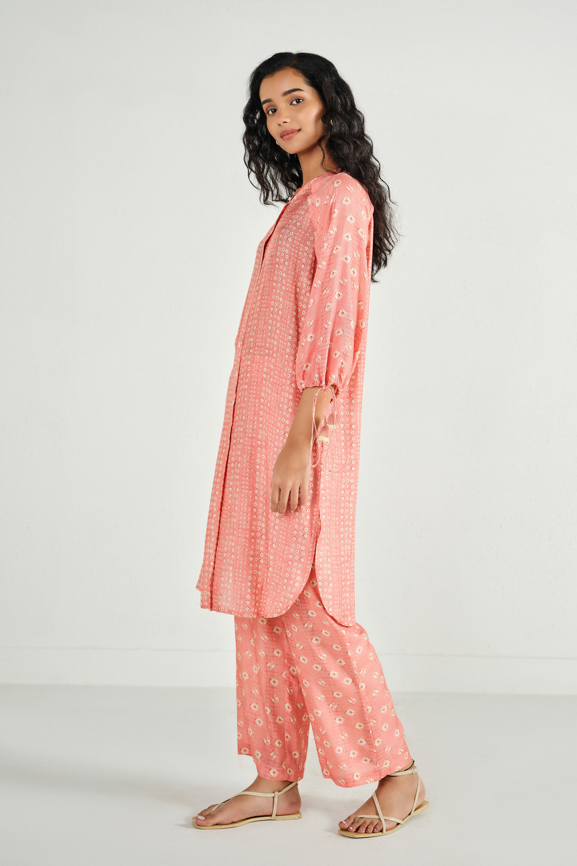 Navya Printed Kurta Set, Pink, image 4