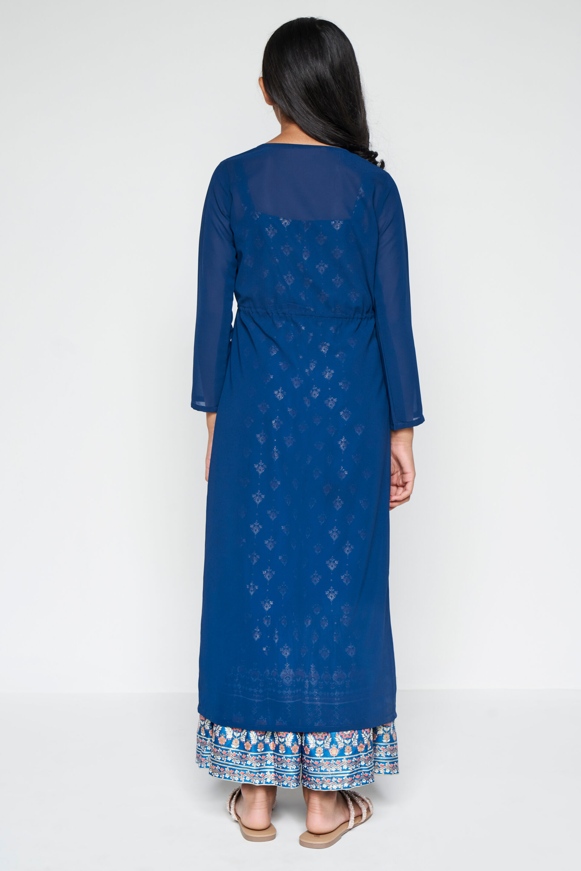 Teal Embellished Solid Shrug, Teal, image 5