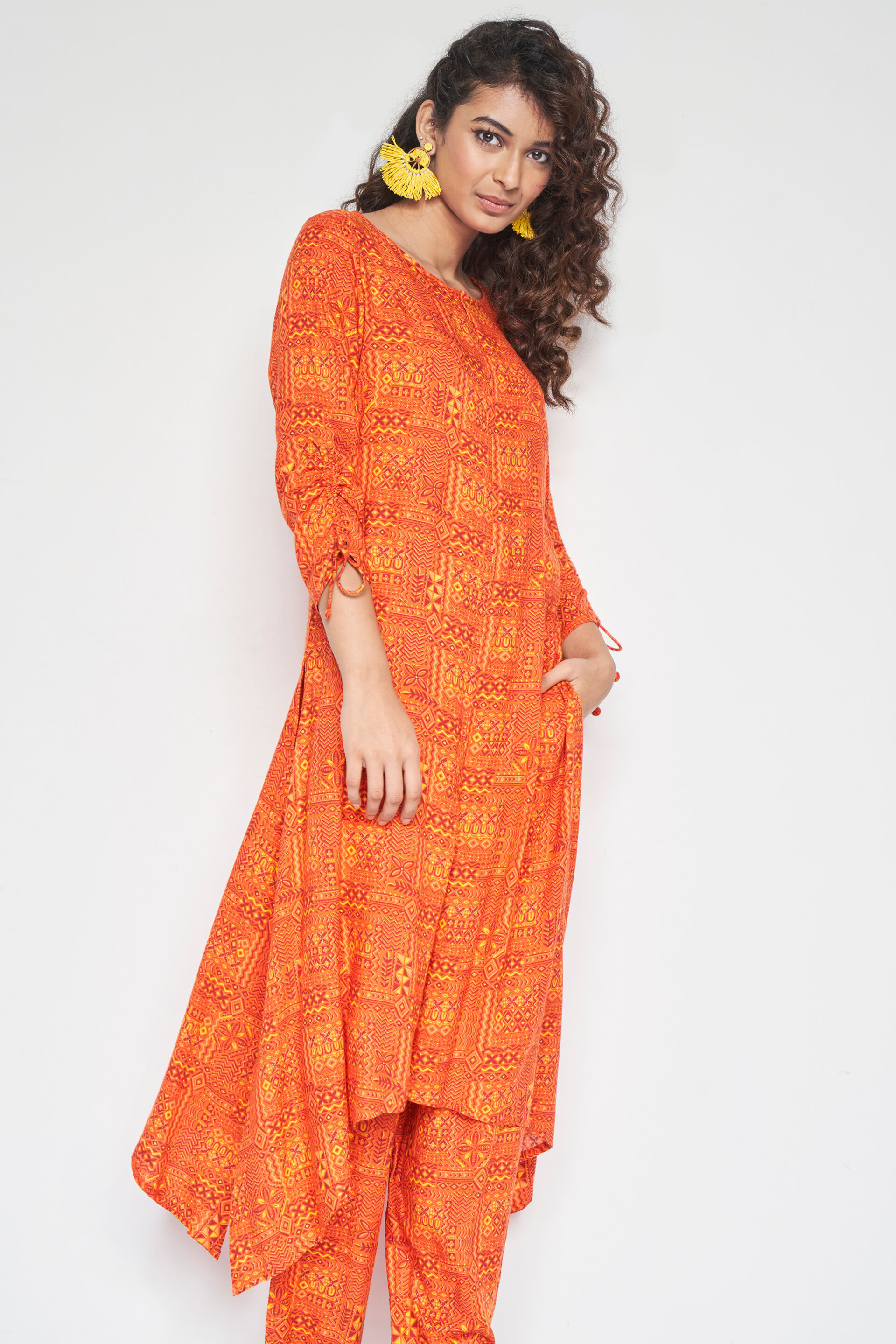 Narangi kurta set, Orange, image 7