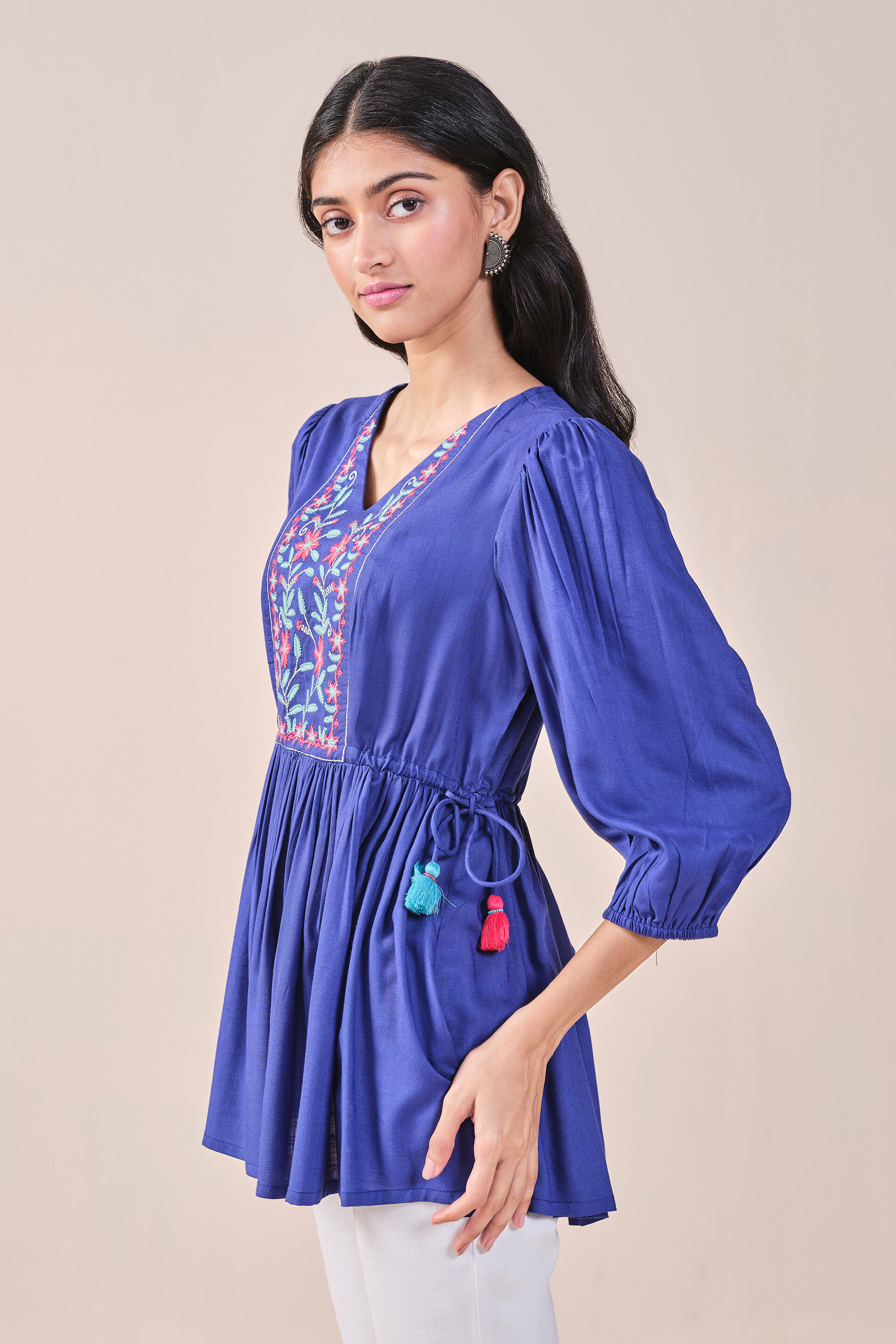 Neela Noor Tunic, Blue, image 2