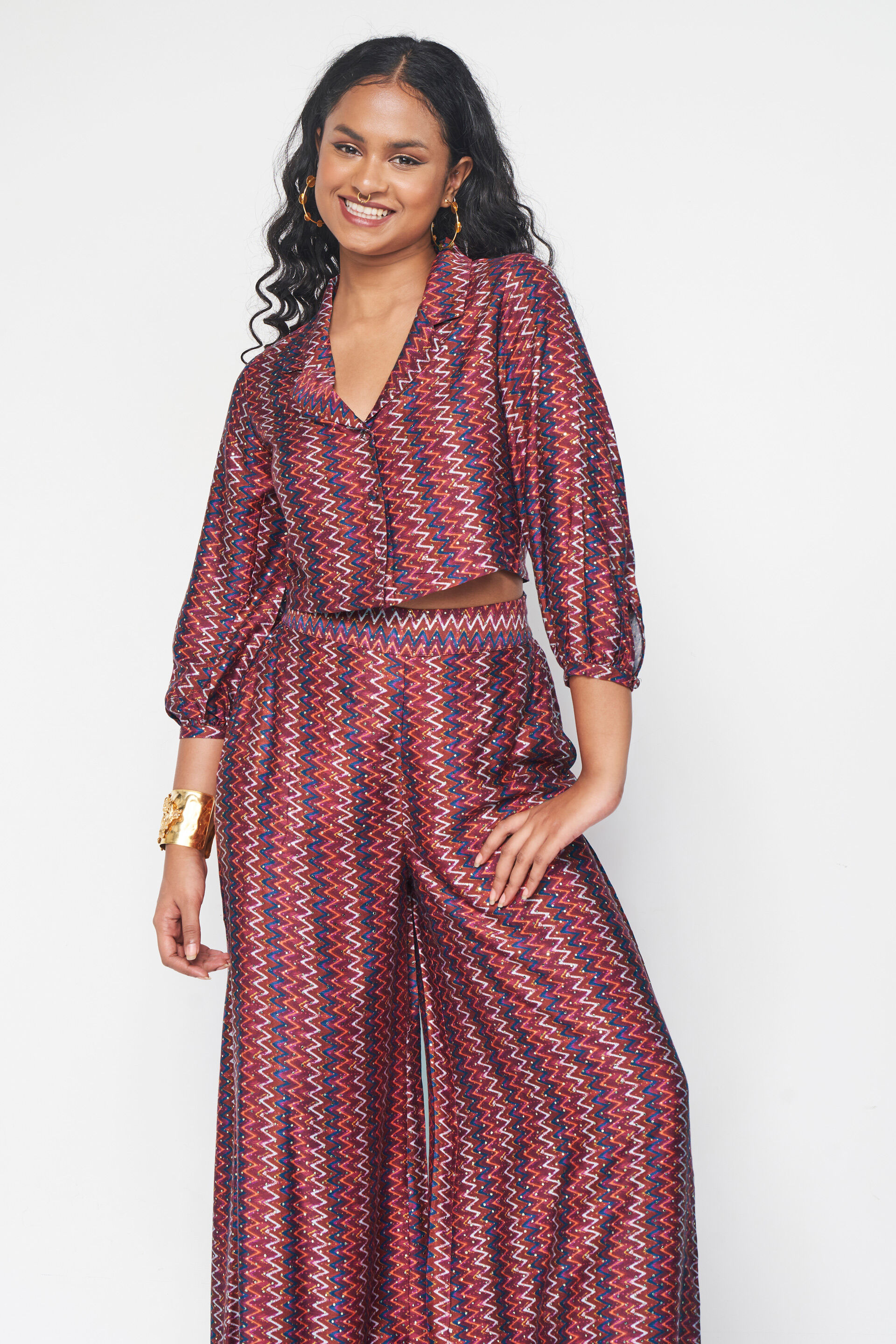 Bikaner Co-ords Set, Red, image 3