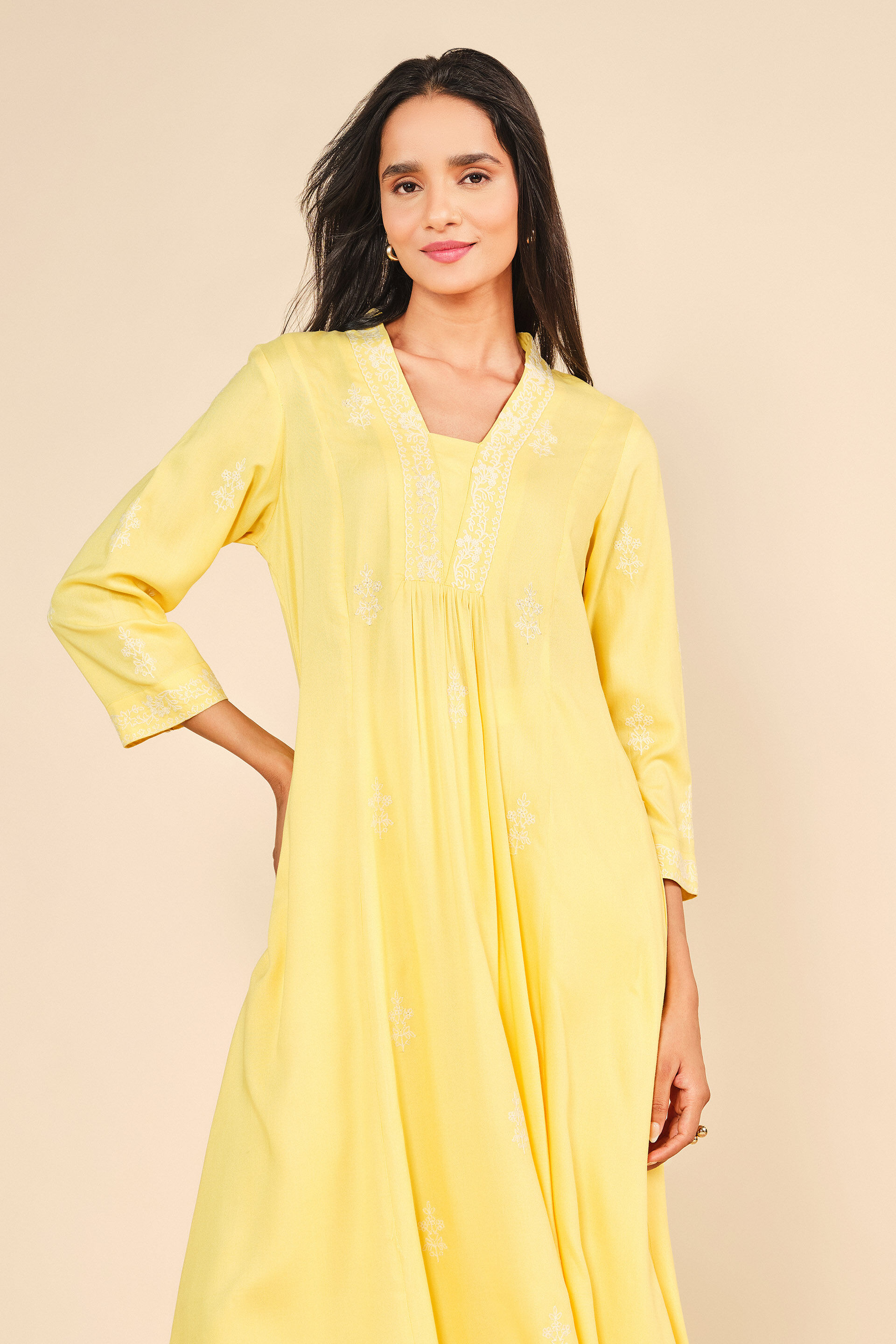 Yellow Bahar Kurta, Yellow, image 3