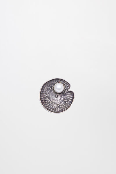 Silver Alloy and Bead Ring