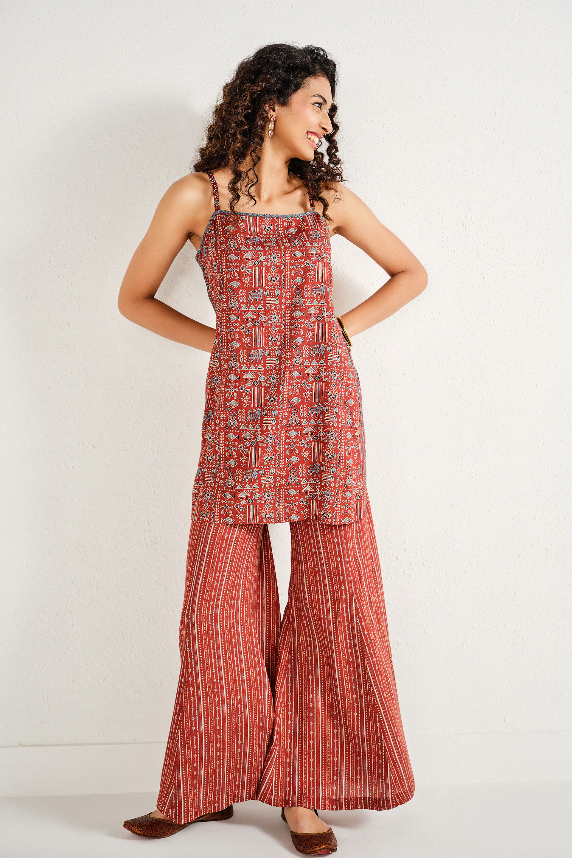 Rashi Rust Kurta Set, Rust, image 5