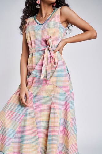 8 - Multi Color Checks Fit And Flare Dress, image 8