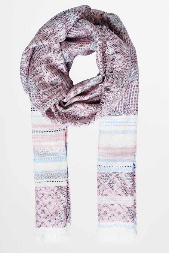 White Acrylic Print Scarf, , image 1