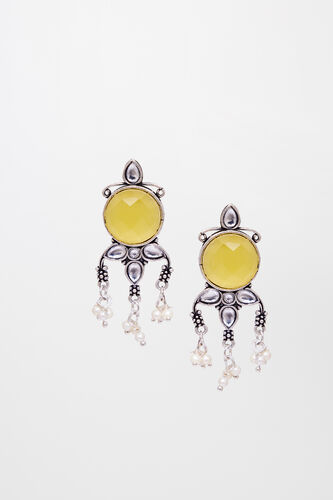 Lemon Alloy Stone and Beads Earring, , image 1