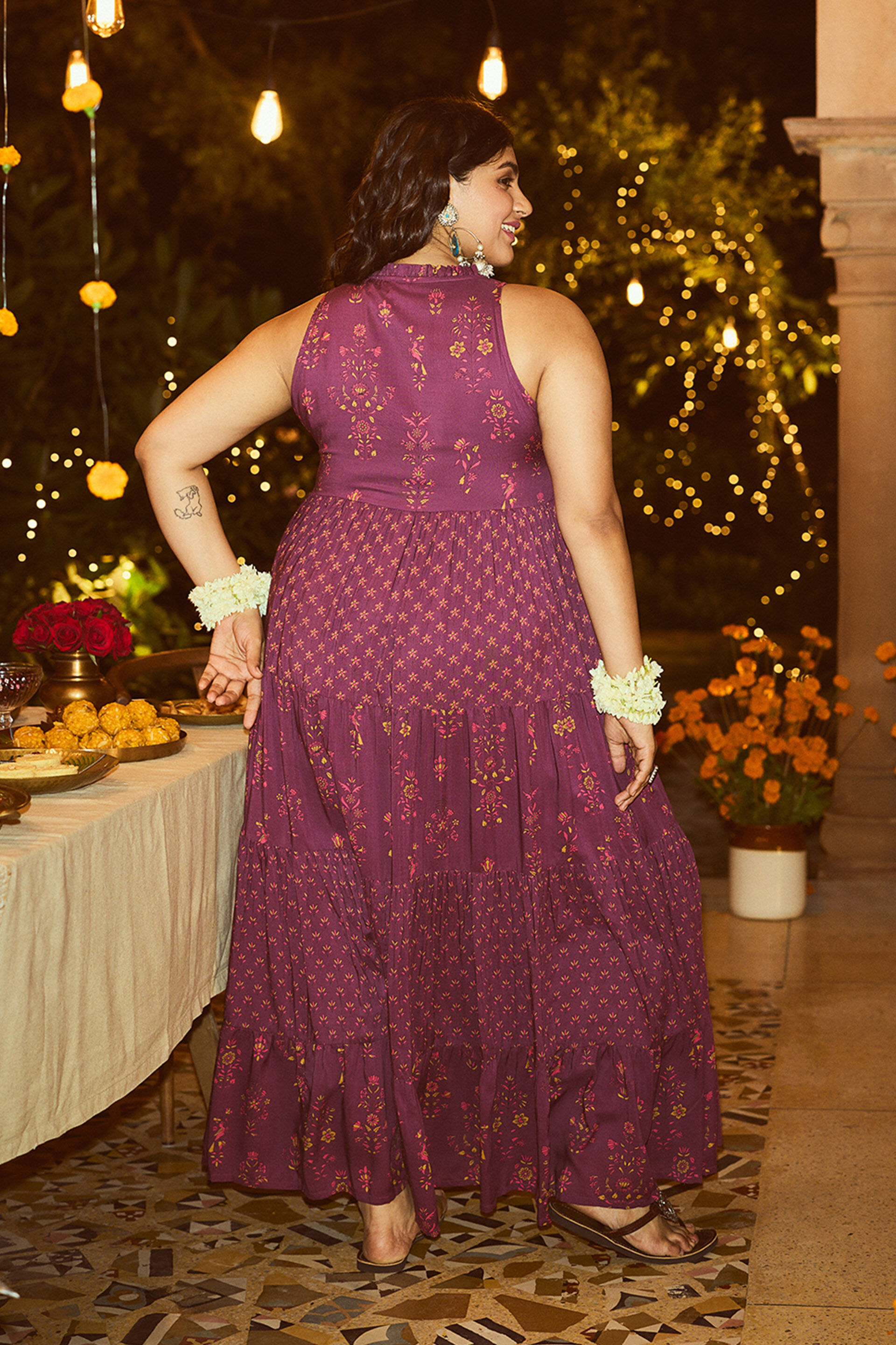 desi maxi dress Traditional long brown dress