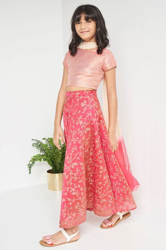 Pink Lace Brocade Suit, Pink, image 3