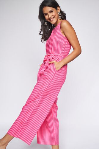 1 - Pink Geometric Straight Jump Suit, image 1