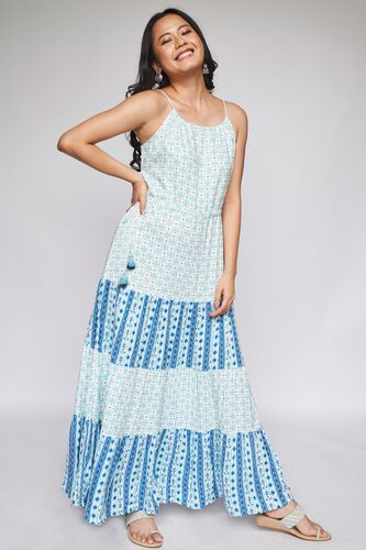 1 - Mint Geometric Fit & Flare Gown, image 1