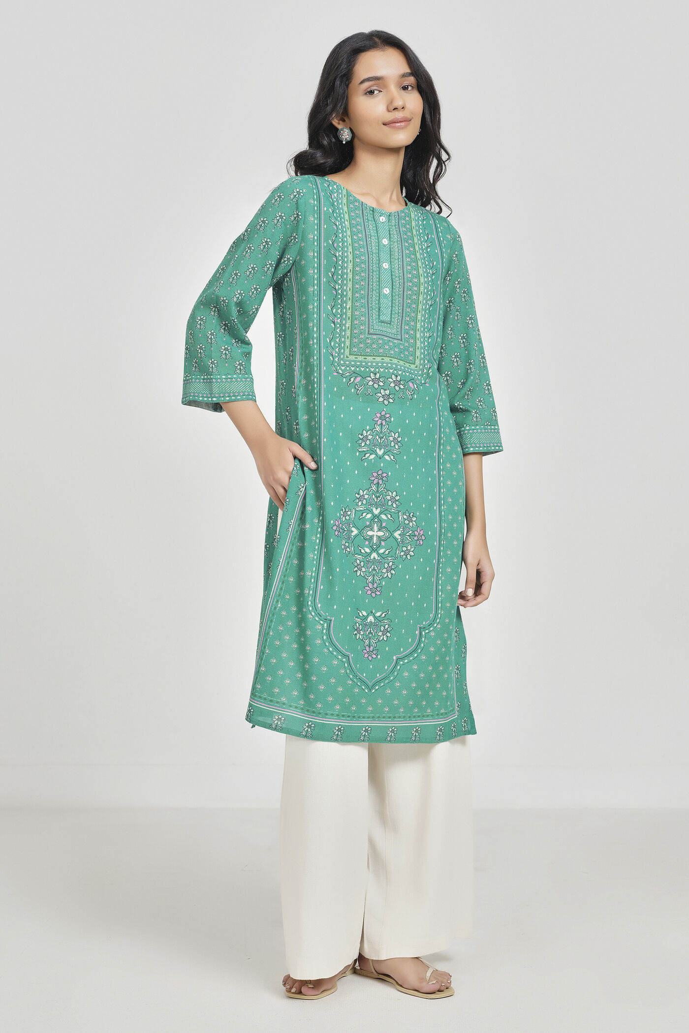 Myah Teal Kurta