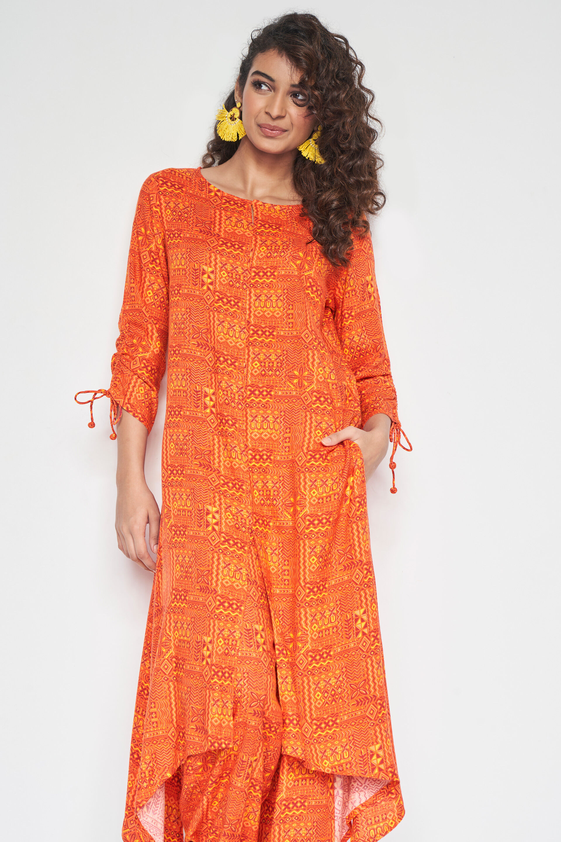 Narangi kurta set, Orange, image 6