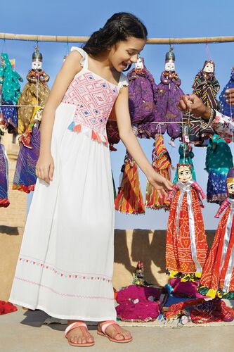 1 - Off-White Embroidered Dress , image 1
