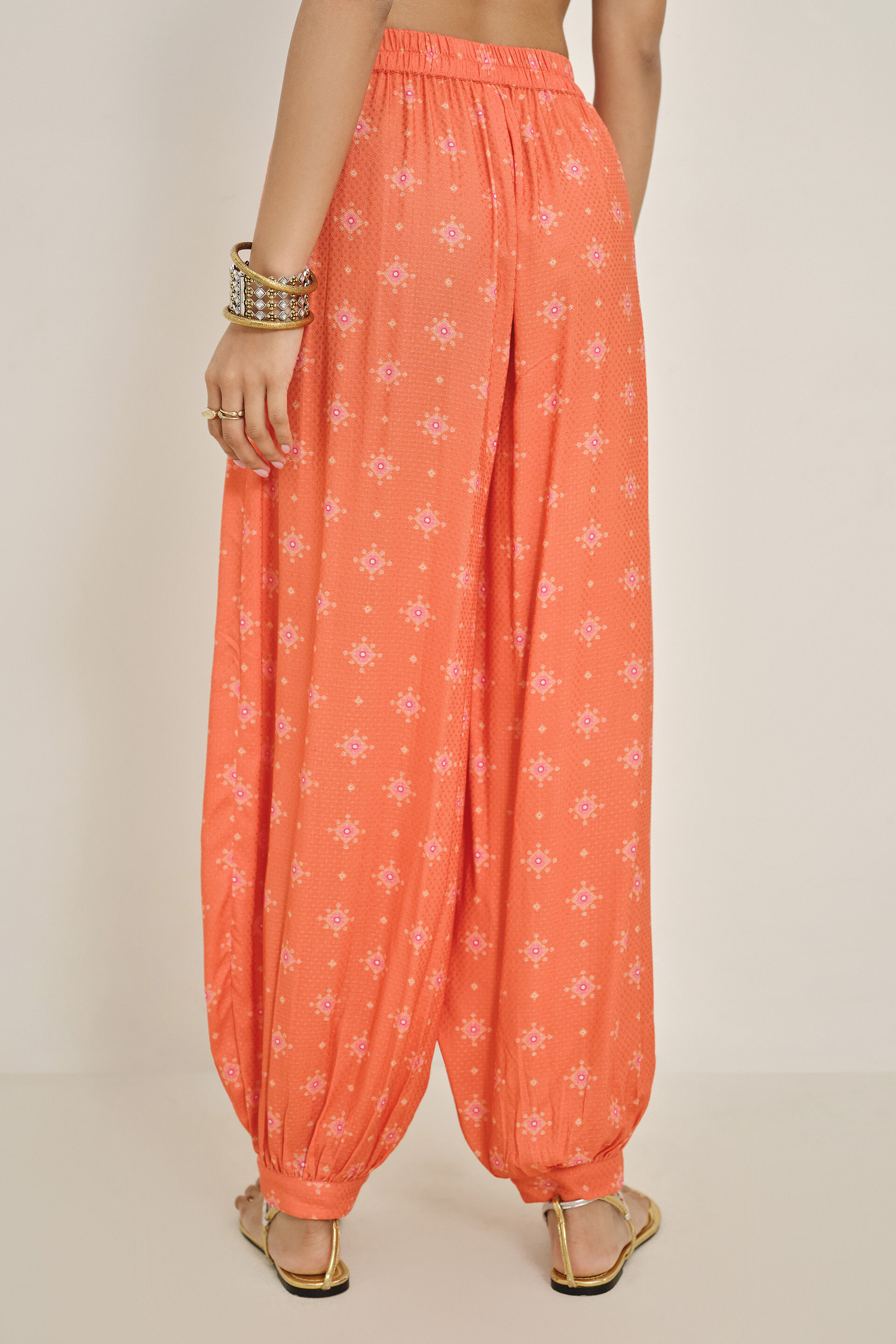 Saffron Sair Harem Pants, Orange, image 6