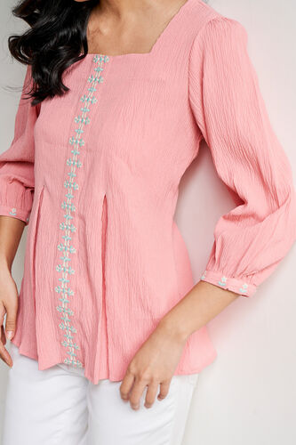 Solid Flared Top, Pink, image 6