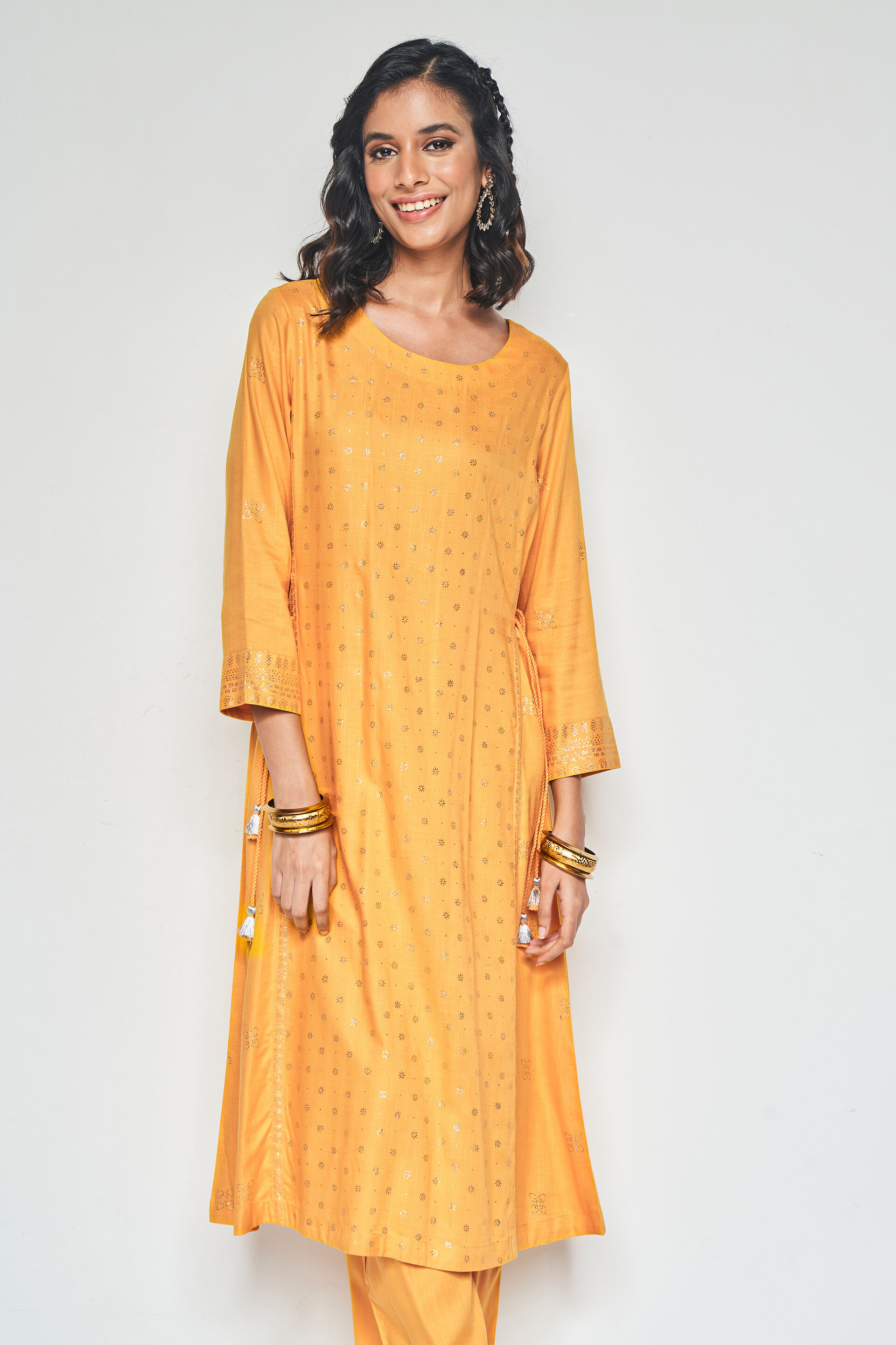 Sunshine Kurta Set, Mustard, image 3
