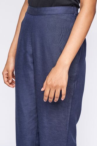 4 - Navy Blue Solid Tapered Bottom, image 4
